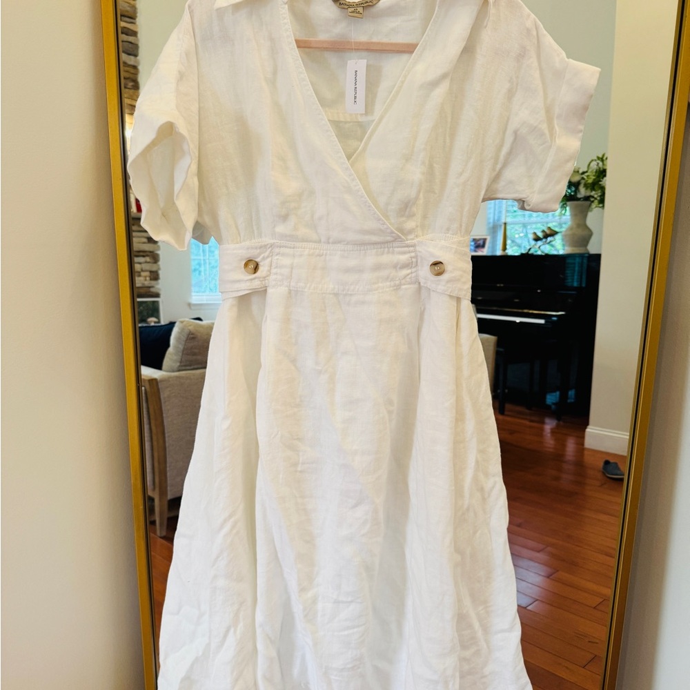 Banana Republic White Midi Dress - Picture 2 of 6